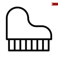 piano musik instrument linje ikon vektor
