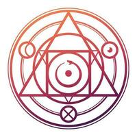 das Magie Kreis von mystisch Geometrie. alchemistisch Kreis vektor