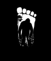 sasquatch storfot illustration vektor tshirt design