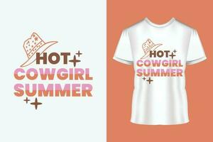 heiß Cowgirl Sommer- Western Zitat svg Design vektor