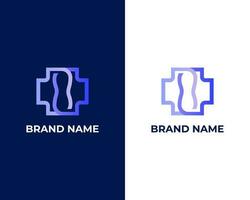brev es koda eller kodare modern företag logotyp design vektor