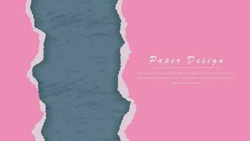 abstrakt Jahrgang Rosa Papier zerrissen Design Vorlage vektor