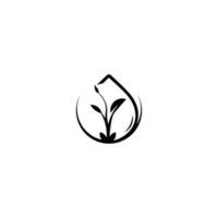 eco vatten droppe löv logotyp design vektor mall. eko grön vattendroppe stänk