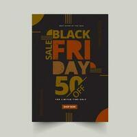 schwarz Freitag Verkauf Poster oder Vorlage Design mit Rabatt Angebot zum Werbung. vektor