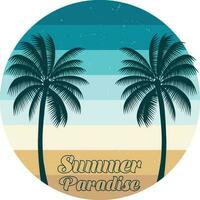 sommar paradis t-shirt design vektor illustration