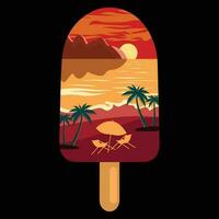 Sommer- Strand Eis Sahne Vektor Illustration