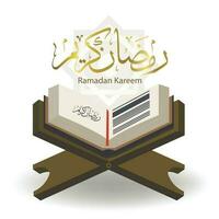 Ramadan islamisch Feier und Poster vektor