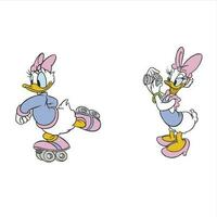 Donald Anka och daisy Anka vektor redaktionell