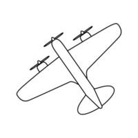 årgång flygplan ikon vektor. flygplan illustration tecken. plan symbol. flyga logotyp. vektor
