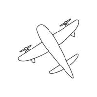 Jahrgang Flugzeug Symbol Vektor. Flugzeug Illustration unterzeichnen. Flugzeug Symbol. fliegen Logo. vektor