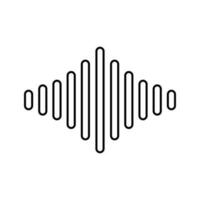 Radio Welle Vektor Symbol. einfarbig einfach Klang Welle Illustration unterzeichnen. Signal Symbol oder Logo.