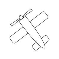 Jahrgang Flugzeug Symbol Vektor. Flugzeug Illustration unterzeichnen. Flugzeug Symbol. fliegen Logo. vektor