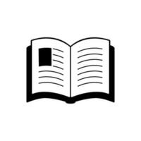bok vektor ikon. anteckningsbok illustration tecken. dokument symbol eller logotyp.