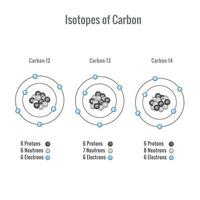 isotoper av kol vektor illustration