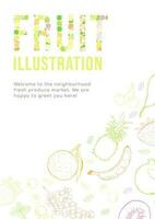 Obst skizzieren Kunst Illustration Poster Vorlage vektor