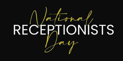 nationell receptionister dag är observerats varje år på de andra onsdag i Maj. design, hälsning kort, affisch, inbjudan vektor