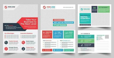 professionell flygblad för företags- inc fri vektor digital marknadsföring byrå social media posta mall företags- befordran social media webb baner proffs vektor lag fast företag företag vykort mall