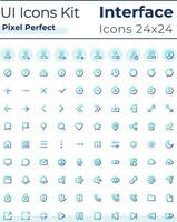 verständlich und einfach suchen Pixel perfekt Gradient linear ui Symbole Satz. System Einstellungen. Linie Kontur Benutzer Schnittstelle Symbole. modern Stil Piktogramme. Vektor isoliert Gliederung Abbildungen