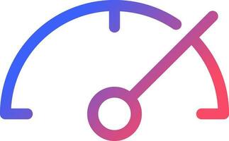 Tachometer Pixel perfekt Gradient linear ui Symbol. Filme Bearbeitung. Geschwindigkeit Einstellungen. Automobil Instrument. Linie Farbe Benutzer Schnittstelle Symbol. modern Stil Piktogramm. Vektor isoliert Gliederung Illustration