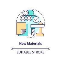 Neu Materialien Konzept Symbol. verhindern Korrosion Risiko. geothermisch Energie Trend abstrakt Idee dünn Linie Illustration. isoliert Gliederung Zeichnung. editierbar Schlaganfall vektor