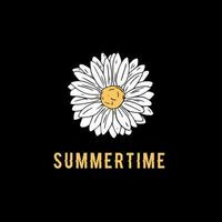 häftig vår drömmare blomma och daisy positiv Citat blomma design mode slogan stil vår sommar klistermärke vektor