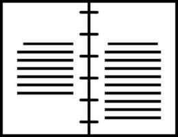 Schule Notizbuch Symbol Vektor Illustration