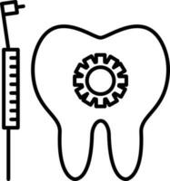 Zahn Behandlung Symbol Vektor Illustration