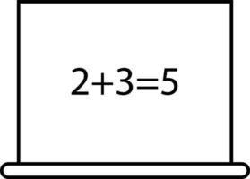 Schule Tafel mit Berechnung Symbol Vektor Illustration