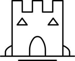 mittelalterlich Schloss Symbol Vektor Illustration