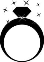 ein Ring mit ein Diamant Symbol Vektor Illustration