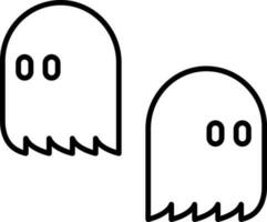 två spöken ikon vektor illustration