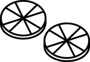 Zitrone Scheiben Symbol Vektor Illustration