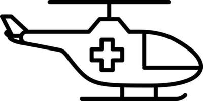 Krankenhaus Hubschrauber Symbol Vektor Illustration