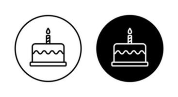 Geburtstag Kuchen Symbol Vektor isoliert auf Kreis Hintergrund