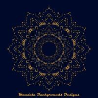kreativ Luxus dekorativ Mandala Hintergrund. Prämie Zier Mandala Design Hintergrund im Gold Farbe. Mandala Design. Illustration Vektor Design