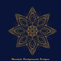 kreativ Luxus dekorativ Mandala Hintergrund. Prämie Zier Mandala Design Hintergrund im Gold Farbe. Mandala Design. Illustration Vektor Design