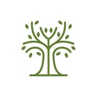 Baum Blatt Natur modern einfach Logo Design vektor