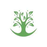 Baum Blatt Natur modern einfach Logo vektor