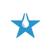 Star fallen Wasser modern kreativ Logo vektor
