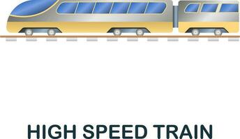 hög hastighet tåg ikon. 3d illustration från framtida teknologi samling. kreativ hög hastighet tåg 3d ikon för webb design, mallar, infographics och Mer vektor