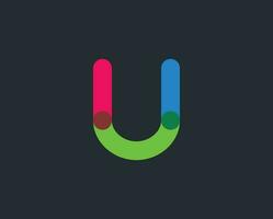 u Alphabet Logo Design Vektor