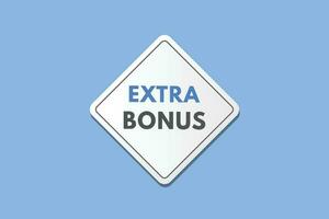 extra Bonus Text Taste. extra Bonus Zeichen Symbol Etikette Aufkleber Netz Tasten vektor