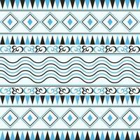 abstrakt modern Stammes- ethnisch Blau und schwarz Textil- Hintergrund Illustration vektor