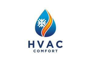 hvac logotyp design, uppvärmning ventilation och luft konditionering, hvac logotyp packa mall. vektor