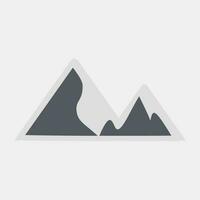 Symbol Berge. Camping und Abenteuer Elemente. Symbole im eben Stil. gut zum Drucke, Poster, Logo, Werbung, Infografiken, usw. vektor