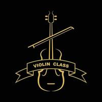 Violine Viola Geige Cello Bass Kontrabass Musik- Instrument Silhouette Logo Design Inspiration vektor