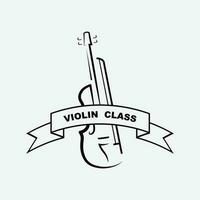 Violine Viola Geige Cello Bass Kontrabass Musik- Instrument Silhouette Logo Design Inspiration vektor