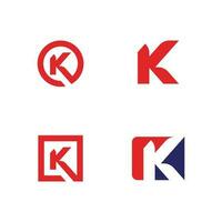 brev k logotyp vektor mall, kreativ k brev första logotyp design