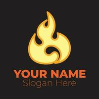 Flamme Logo Design Vorlage Illustration. vektor