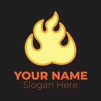 Flamme Logo Design Vorlage Illustration. vektor